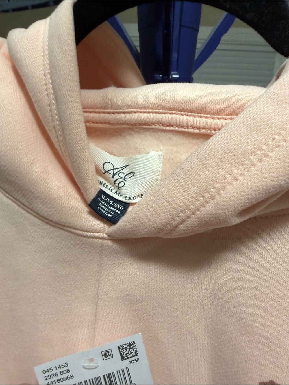 NWT American Eagle Sz XL- The Booked & Busy Book Club Hoodie - Pale Pink - Picture 6 of 9